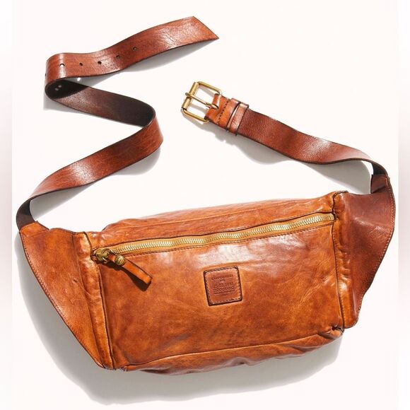 Campomaggi x Free People Brato Leather Belt/Sling Bag in True Cognac - Picture 2 of 12